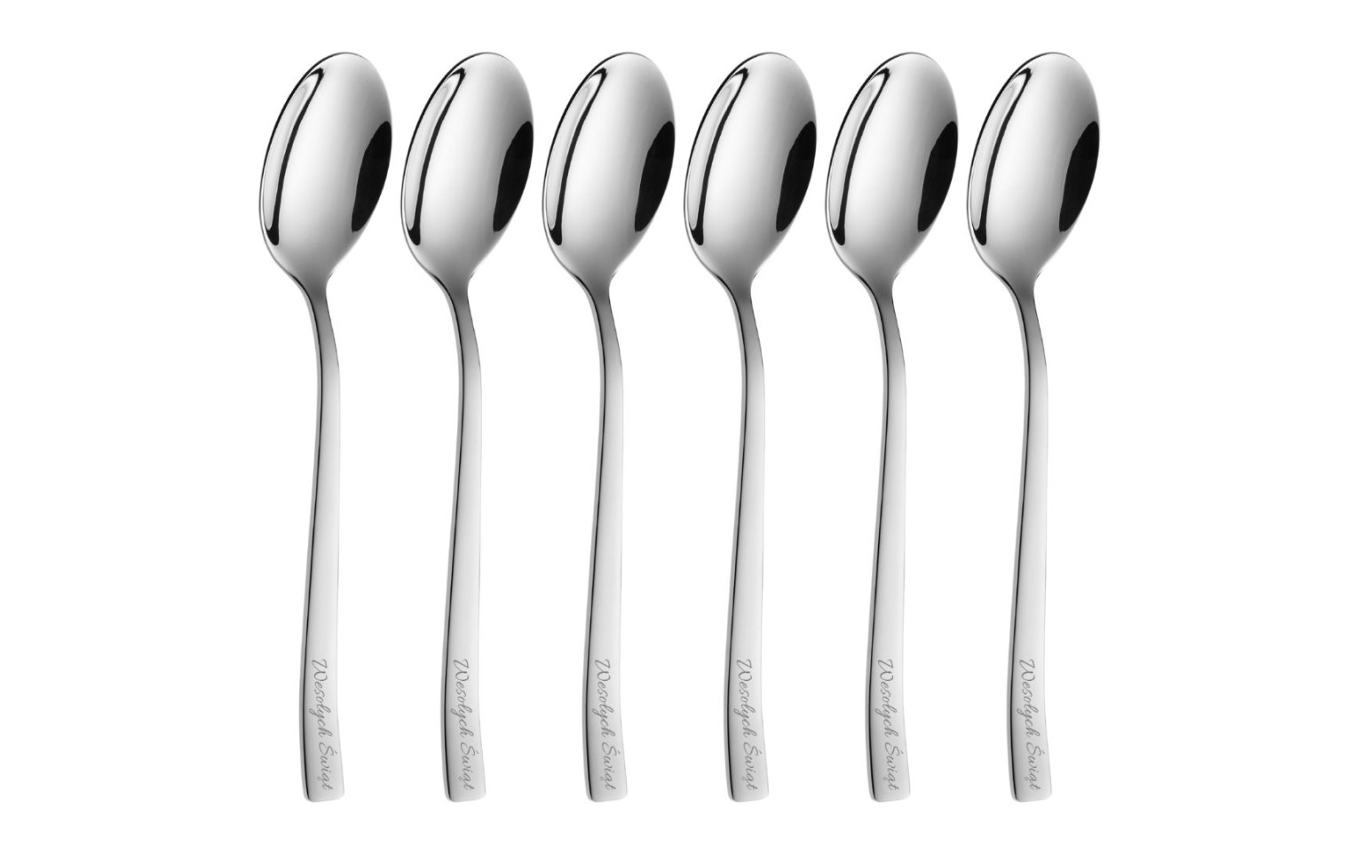 Łyżeczki do herbaty ONDA Kpl. 6-szt. połysk Wesołych Świąt