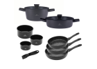 Zestaw 3x patelni 20/24/28 cm GRANITEX + Garnki 24/28 cm GRANITEX + Zestaw garnków 4 el. SMART