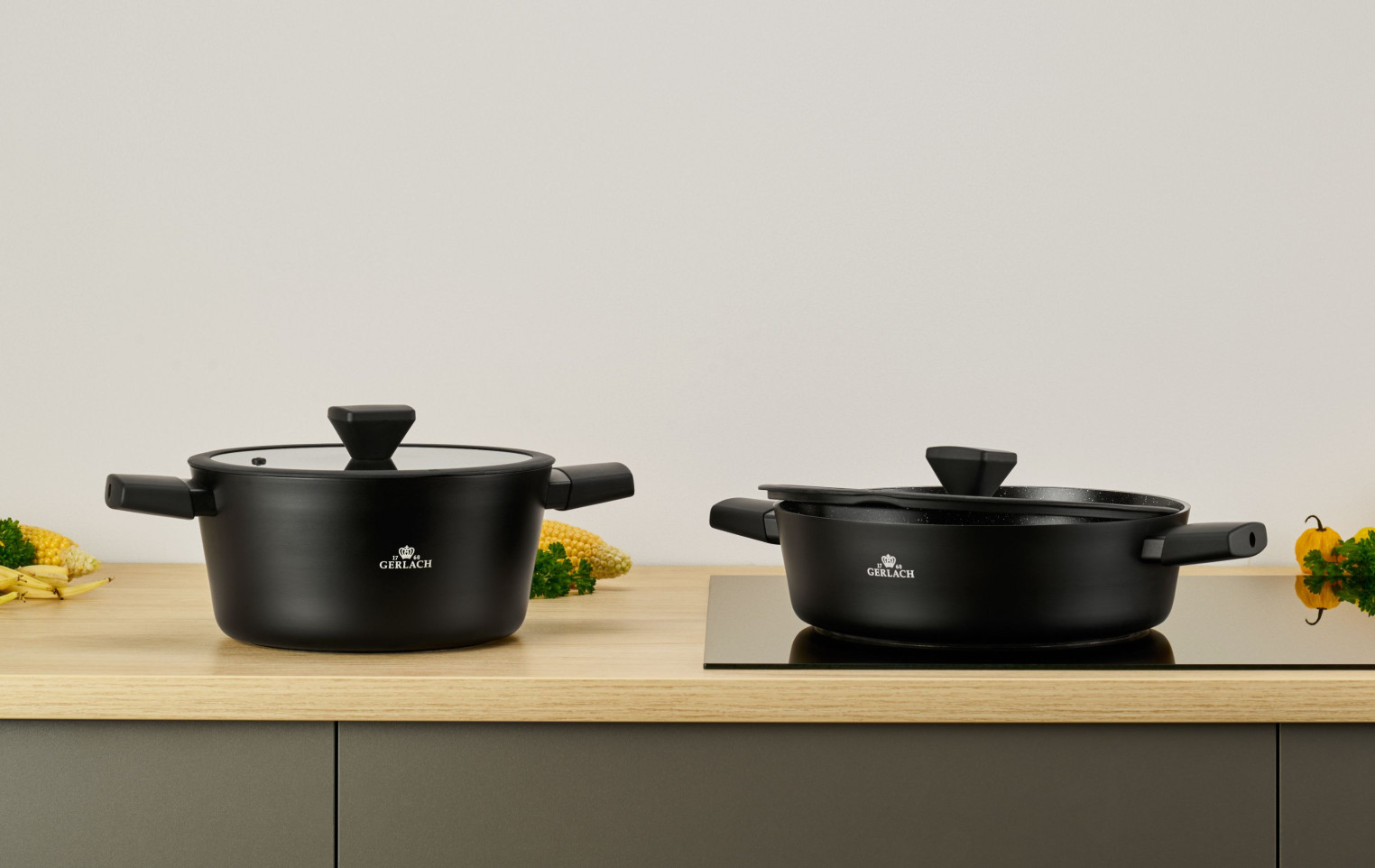 Zestaw 3x patelni 20/24/28 cm GRANITEX + Garnki 24/28 cm GRANITEX + Zestaw garnków 4 el. SMART