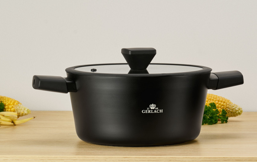 Zestaw 3x patelni 20/24/28 cm GRANITEX + Garnki 24/28 cm GRANITEX + Zestaw garnków 4 el. SMART