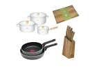 Zestaw kuchenny NATUR biały + Zestaw 2x patelnia AMBIENTE THERMOCOAT 24/28 cm