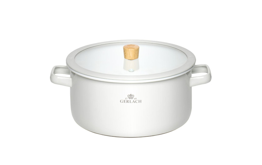 Zestaw kuchenny NATUR biały + Zestaw 2x patelnia AMBIENTE THERMOCOAT 24/28 cm