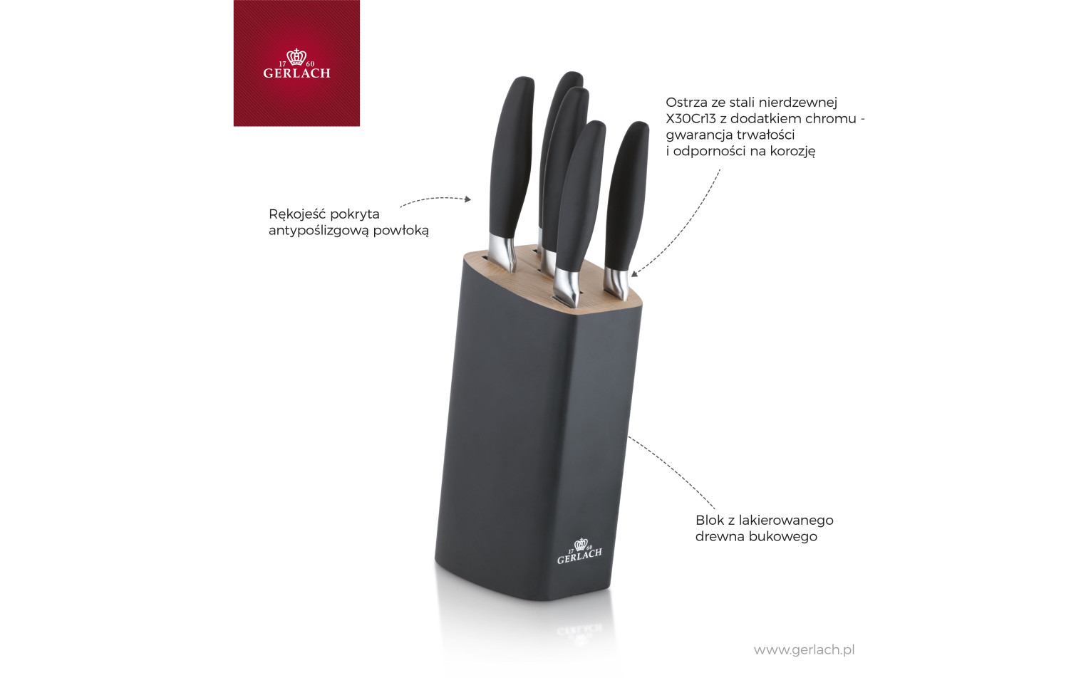 Zestaw garnków SUPERIOR + zestaw sztućców FLAMES 68 szt. + kpl. noży STYLE PLUS + 3x patelnie AMBIENTE THERMOCOAT + pokrywki