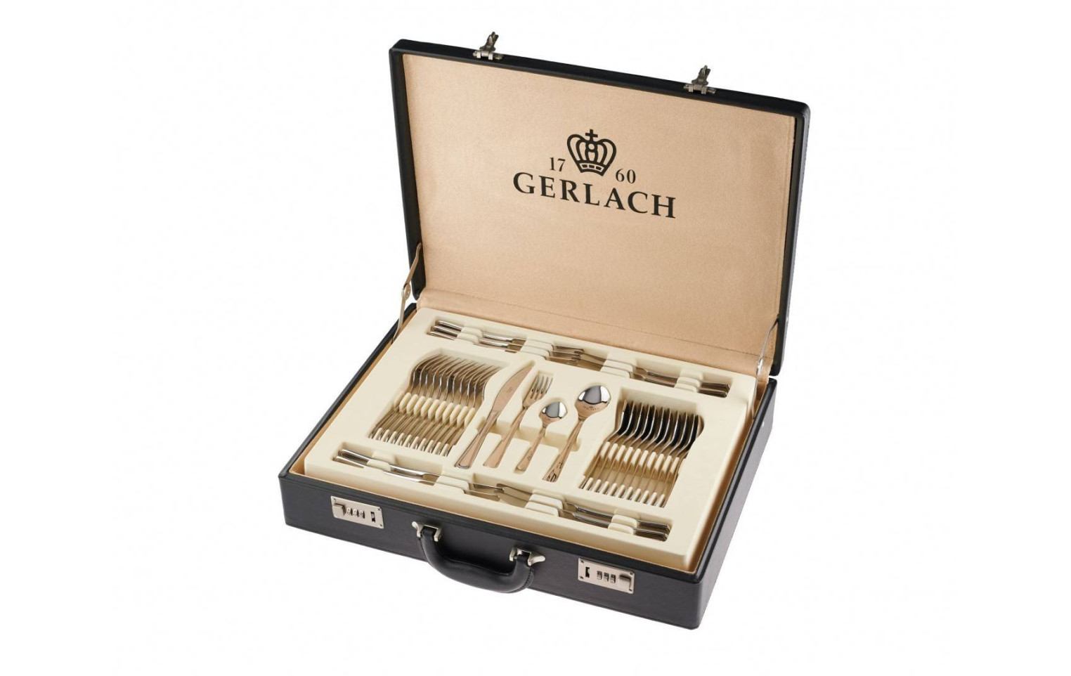 Zestaw garnków SUPERIOR + zestaw sztućców MUZA 68 szt. + kpl. noży FINE + 3x patelnie AMBIENTE THERMOCOAT + pokrywki SMART