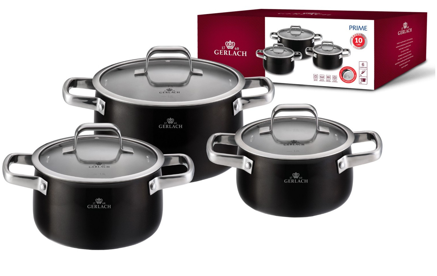 Zestaw garnków 6 el. PRIME