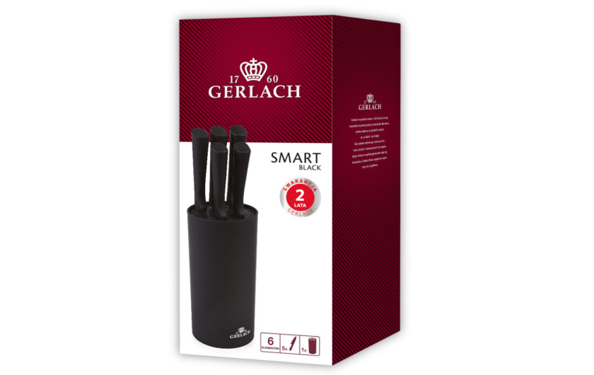 OUTLET - Zestaw noży w bloku SMART BLACK