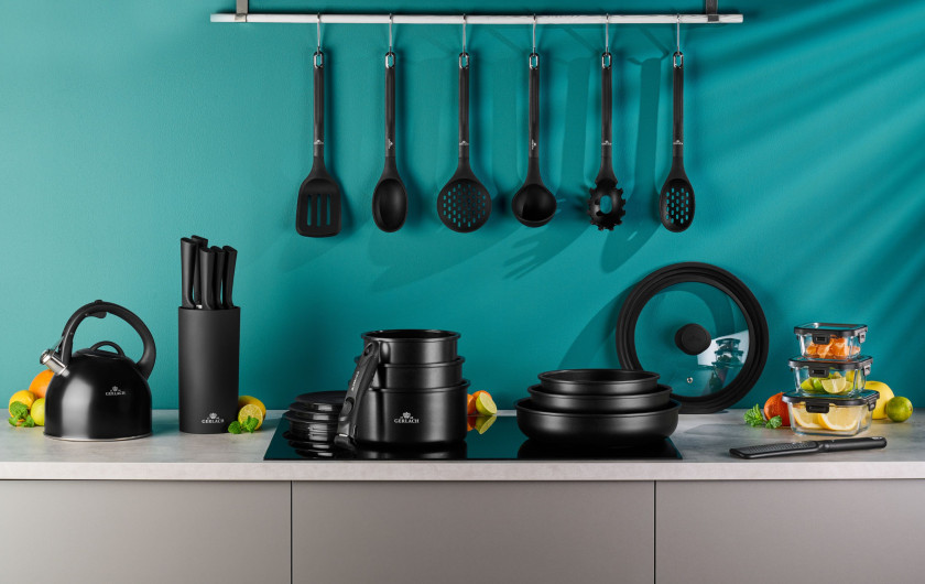 OUTLET - Zestaw noży w bloku SMART BLACK