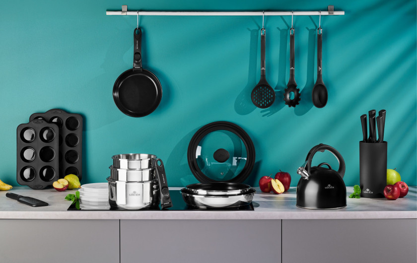 OUTLET - Zestaw noży w bloku SMART BLACK