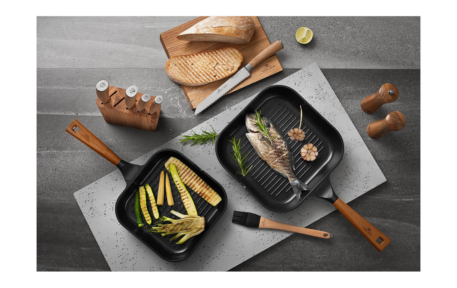 OUTLET - Patelnia aluminiowa grillowa NATUR EVO 24 cm