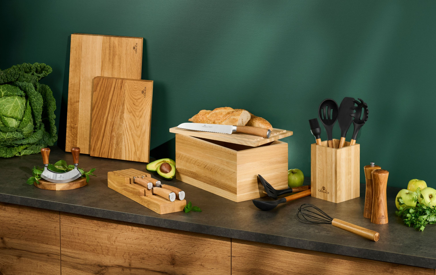 OUTLET - Tasak do ziół z deską NATUR