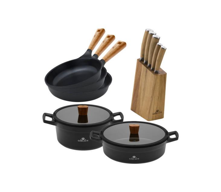 Zestaw noży w bloku + 2x...