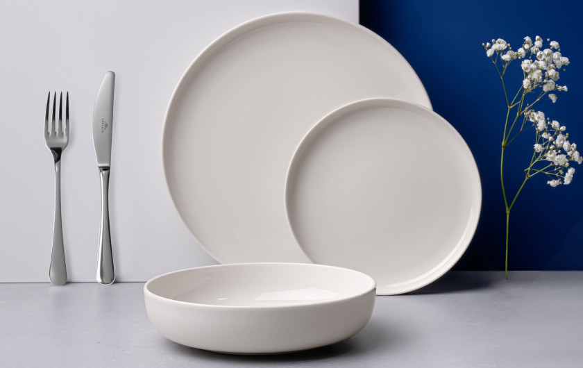 FLOW NEW Komplet talerzy obiadowych 18el./6os.