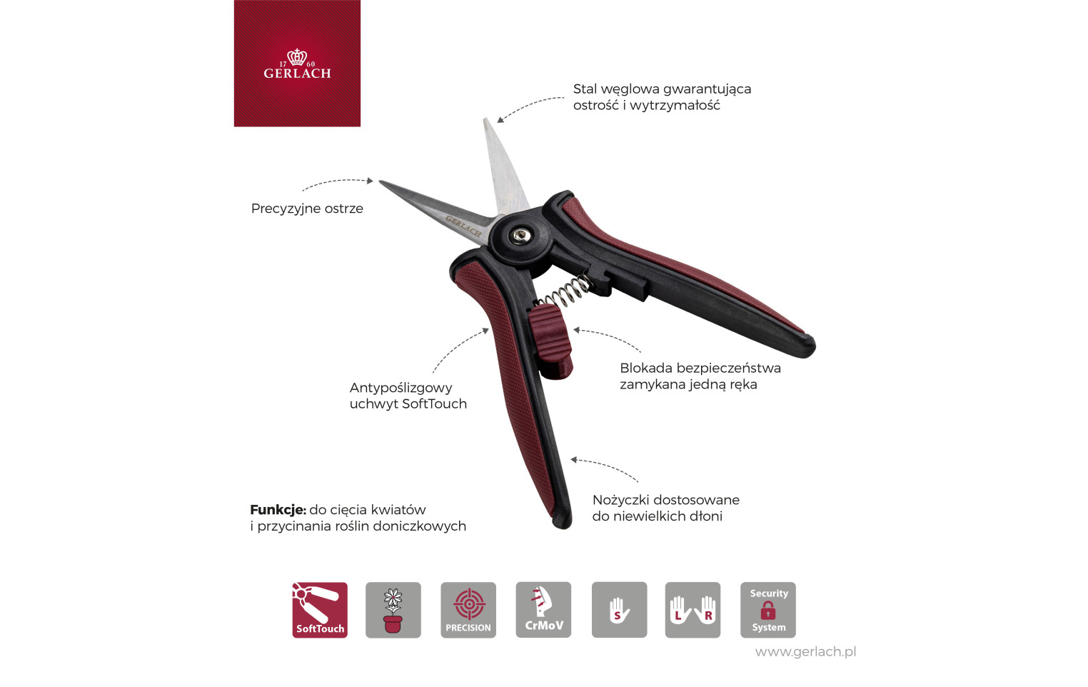 Nożyce do ziół ASSIST + Nożyczki do kwiatów ASSIST + Rękawiczki ogrodowe damskie ASSIST