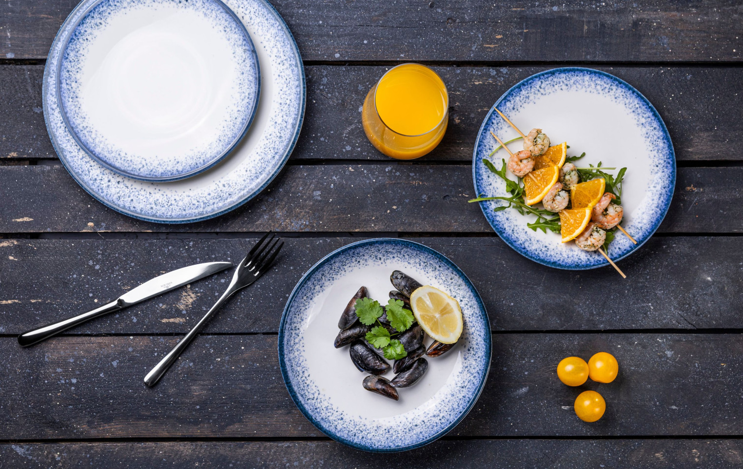 BALANCE MINERALS GLOSSY Kpl. talerzy obiadowych 27 cm 6 szt.