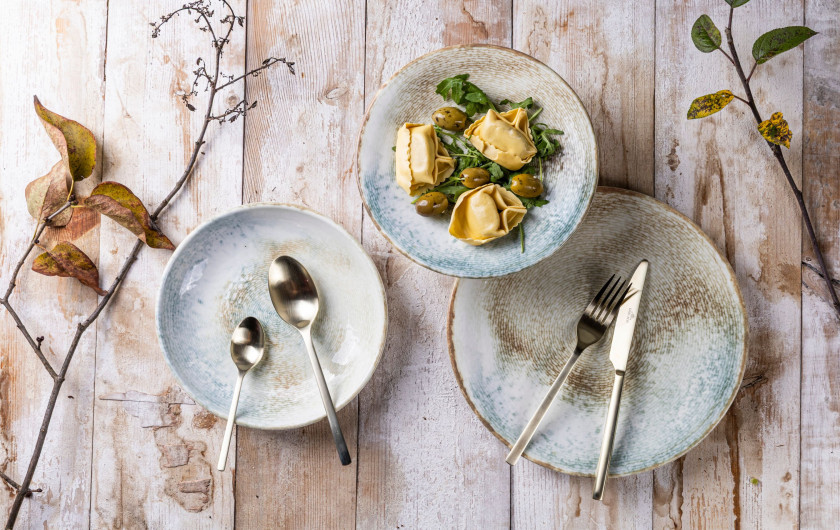 BALANCE TERRA GLOSSY Kpl. talerzy deserowych 21 cm 6 szt.