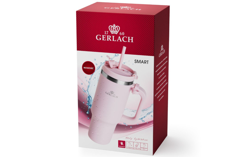 Kubek termiczny SMART 0,9 L różowy