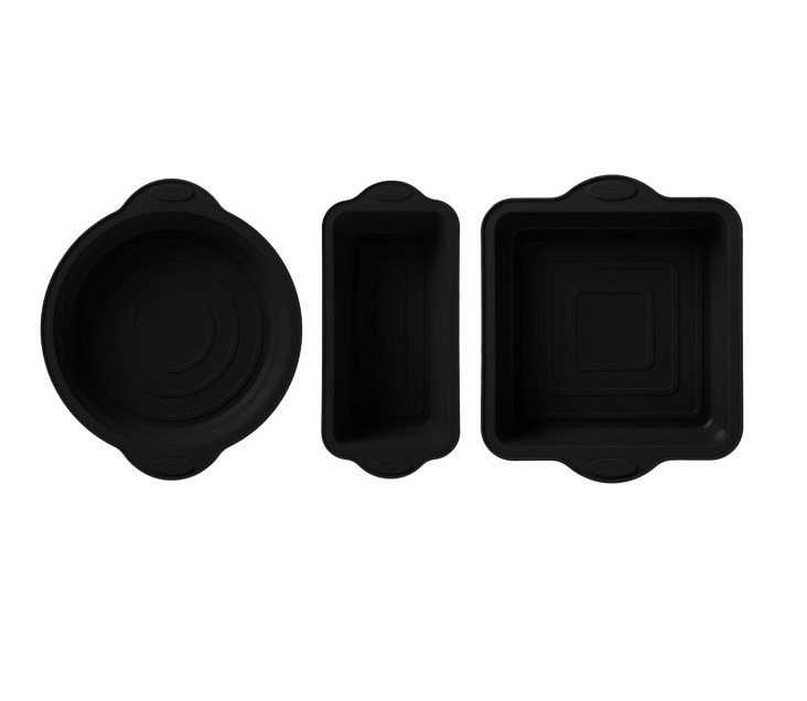 Zestaw form silikonowych do pieczenia 3 el. SMART BLACK