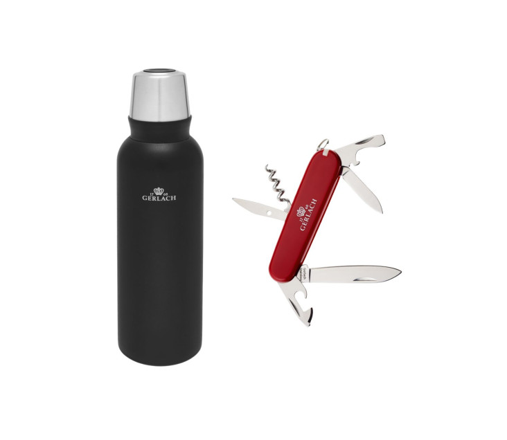 Zestaw outdoor termos ASSIST 1.0l + scyzoryk ASSIST 12 funkcyjny