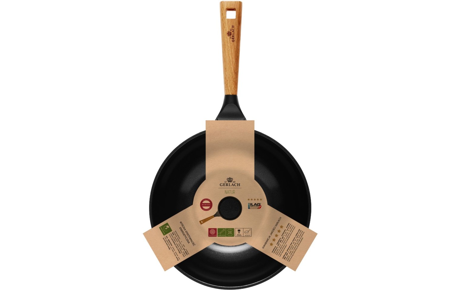 OUTLET Patelnia Wok NATUR 28cm