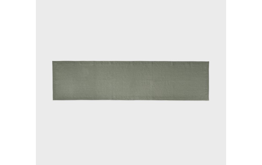 Lniany bieżnik NATUR oliwkowy 40x160cm