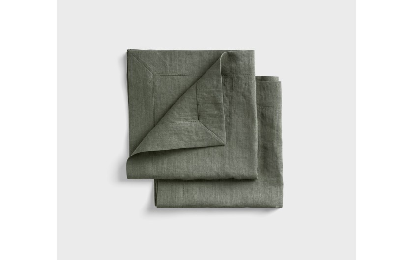 Lniane serwety 2 szt. NATUR oliwkowy 40x40cm