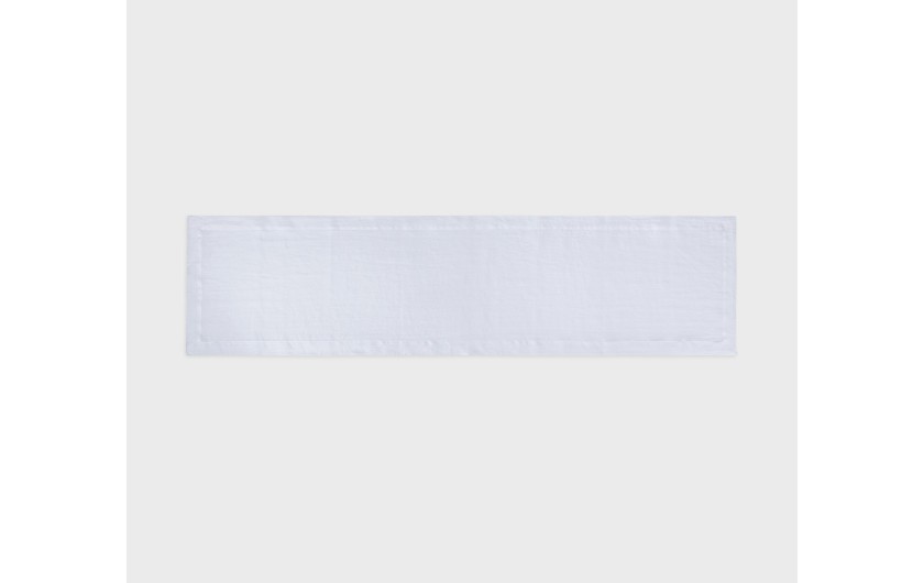 Lniany bieżnik PRESTIGE biały 40x160cm