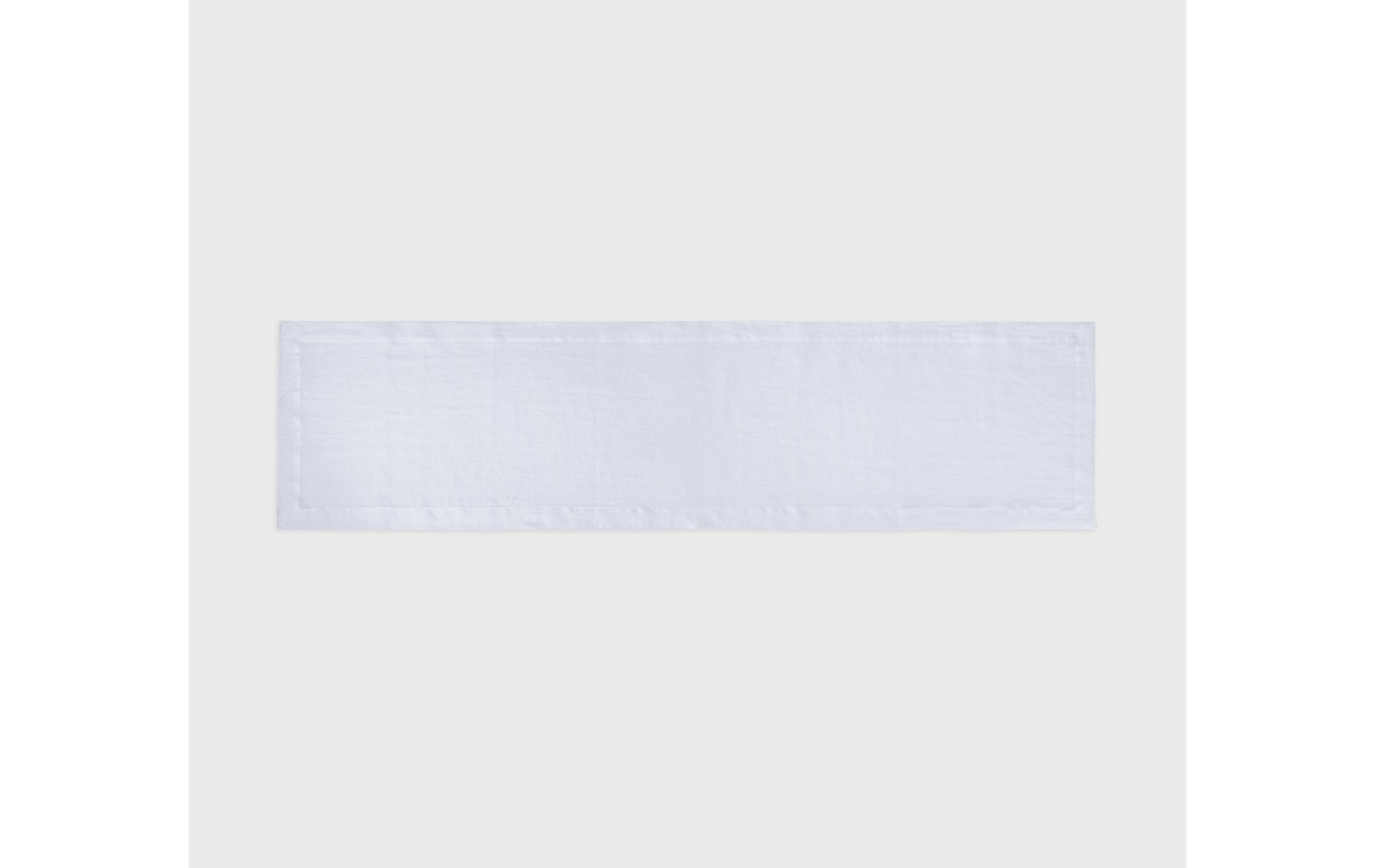 Lniany bieżnik PRESTIGE biały 40x160cm