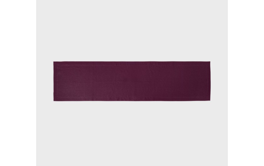 Lniany bieżnik PRESTIGE bordowy 40x160cm