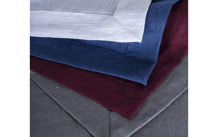 Lniany bieżnik PRESTIGE granatowy 40x160cm