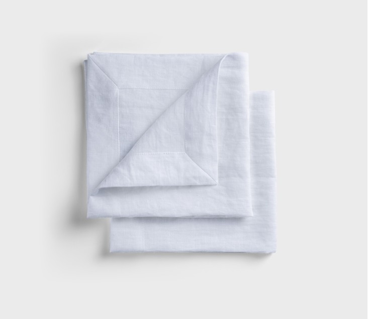 Lniane serwety 2 szt. PRESTIGE biały 40x40cm