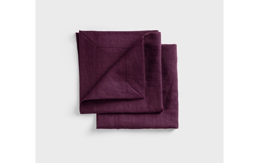 Lniane serwety 2 szt. PRESTIGE bordowy 40x40cm