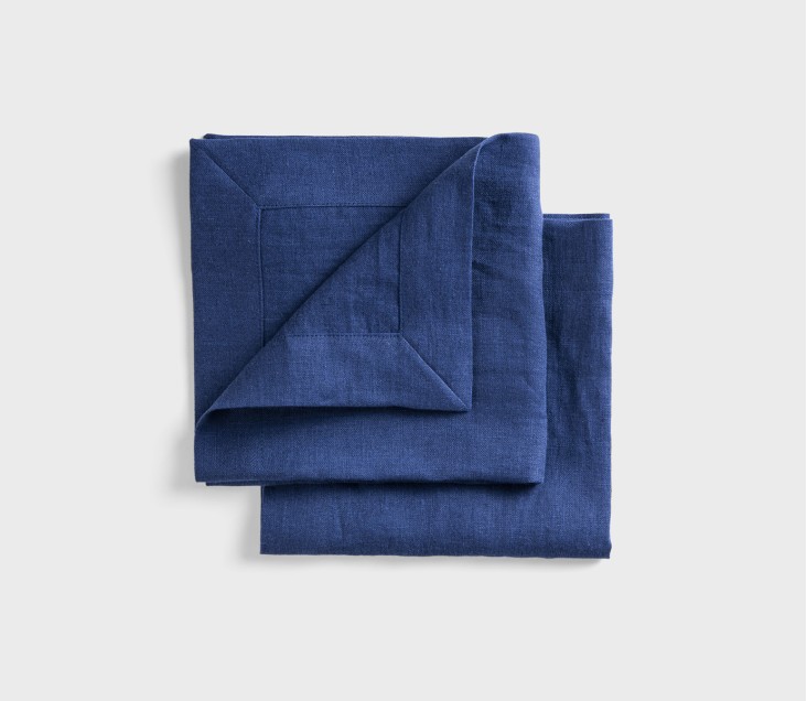 Lniane serwety 2 szt. PRESTIGE granatowy 40x40cm