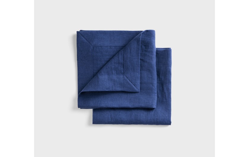 Lniane serwety 2 szt. PRESTIGE granatowy 40x40cm