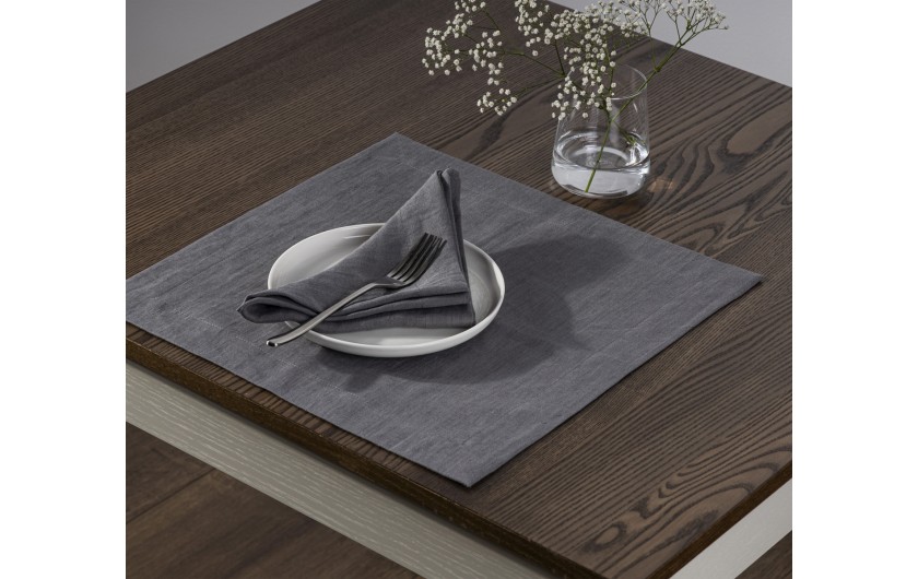 Lniane serwety 2 szt. PRESTIGE szary 40x40cm