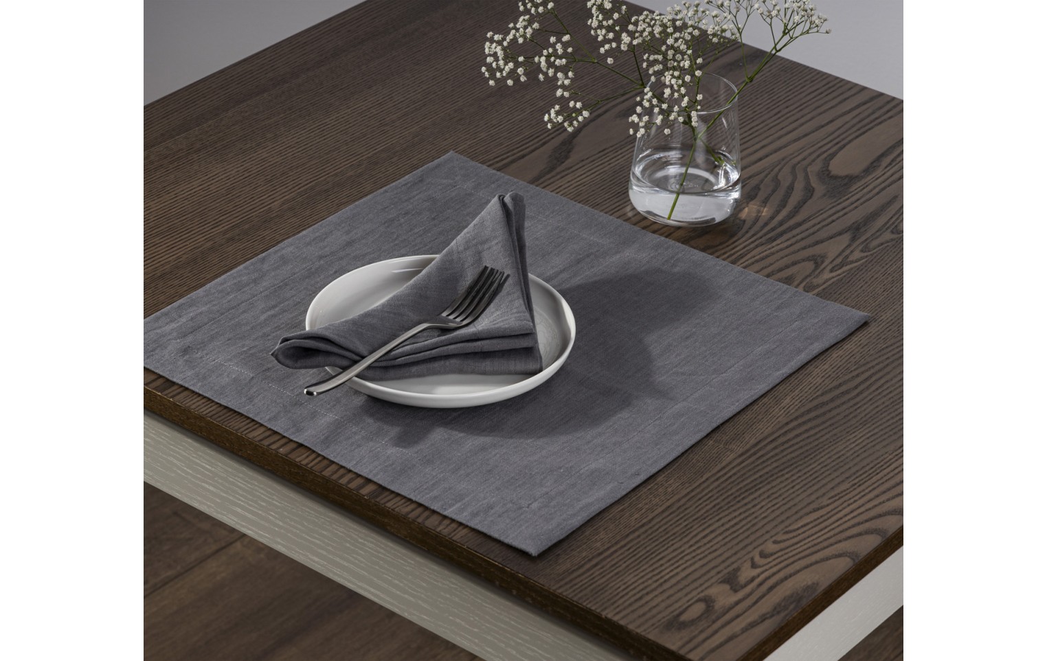 Lniane serwety 2 szt. PRESTIGE szary 40x40cm