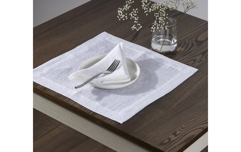 Lniane serwety 2 szt. PRESTIGE biały 40x40cm