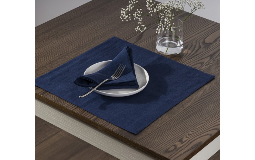 Lniane serwety 2 szt. PRESTIGE granatowy 40x40cm