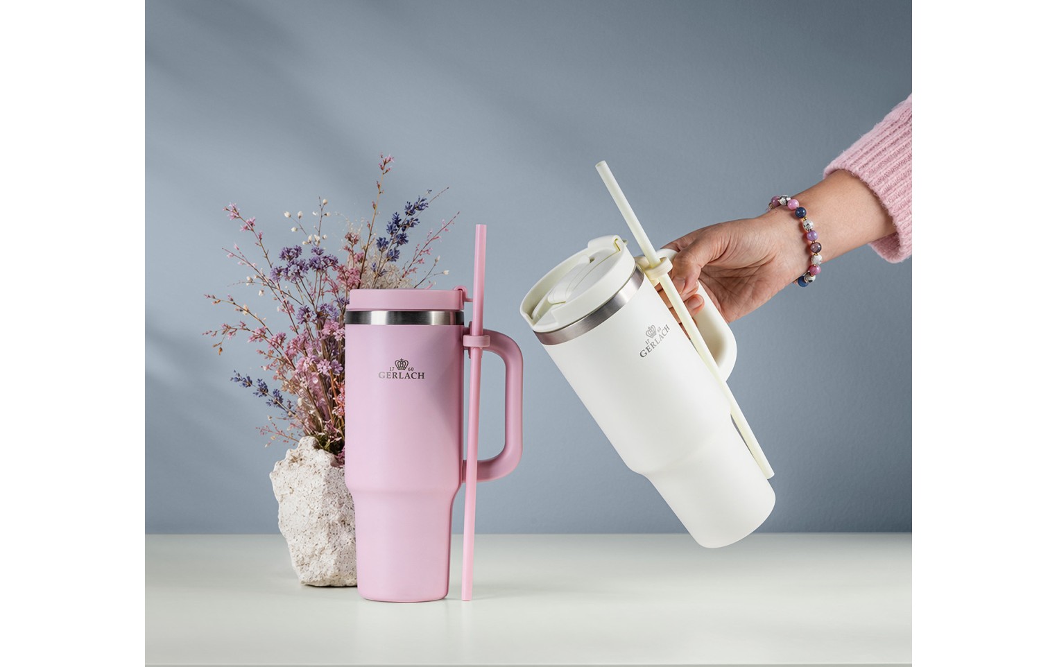 Kubek termiczny SMART 0,9 L różowy