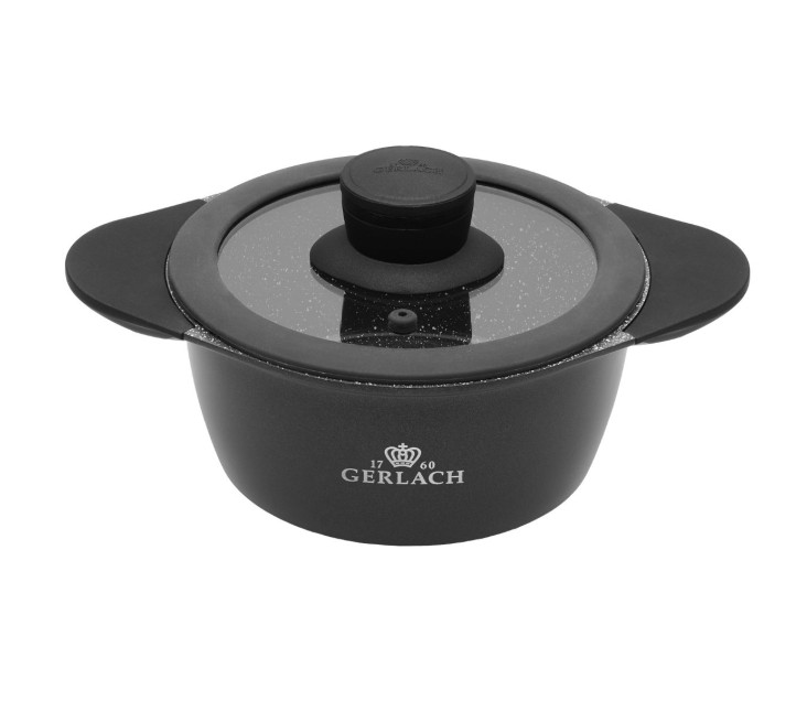 OUTLET Blend Stone Garnek aluminiowy 1,3l/16 cm z pokrywką