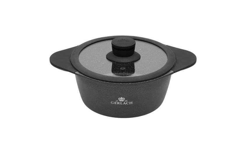 OUTLET Blend Stone Garnek aluminiowy 2,4l/20 cm z pokrywką