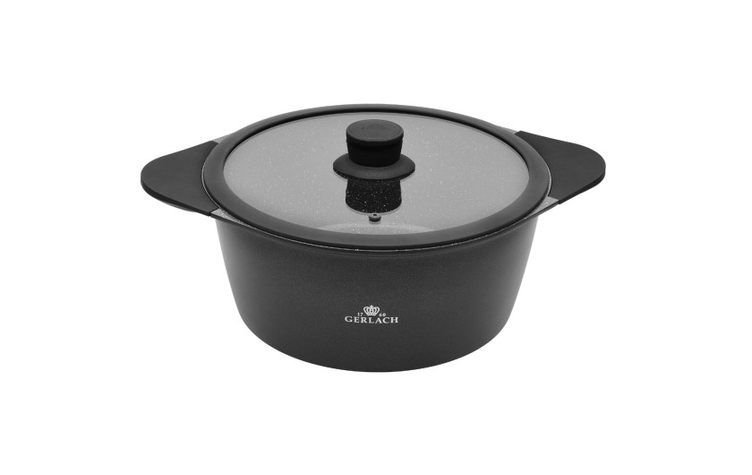 OUTLET Blend Stone Garnek aluminiowy 4,4l/24 cm z pokrywką