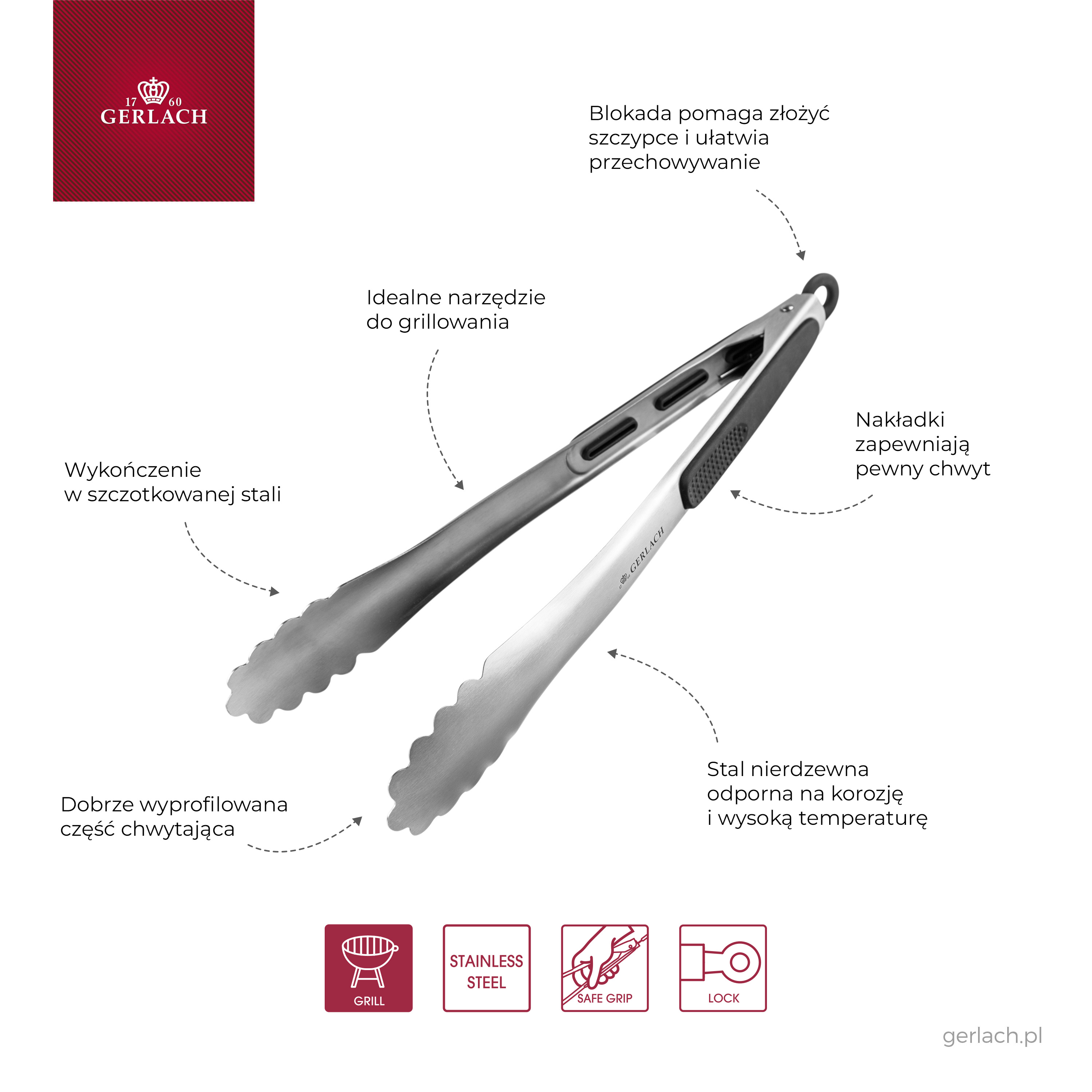 Wygodne szczypce do grilla AMBIENTE
