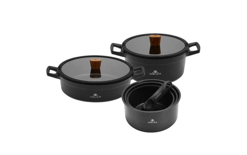 Zestaw garnków 4 el. SMART + garnki 24/28 cm NATUR