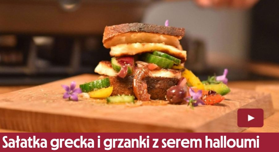 Sałatka grecka i grzanki z grillowanym serem halloumi – przepis prosto z Grecji