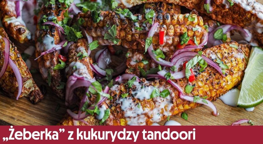 „Żeberka” z kukurydzy tandoori – wegański pyszny pomysł na obiad