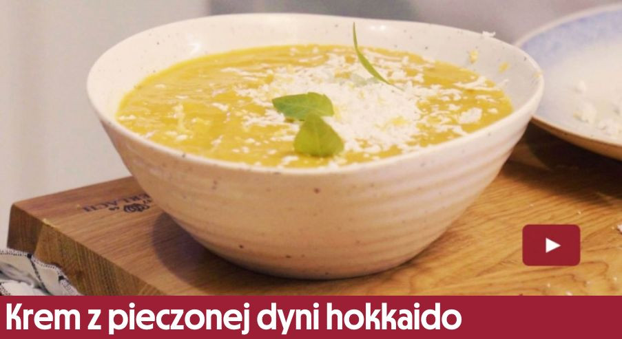 Krem z pieczonej dyni hokkaido z dodatkiem koziego sera i skórki z cytryny – sprawdź przepis!