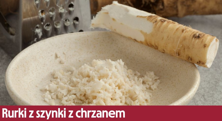 Rurki z szynki z chrzanem – przepis na przystawkę na zimną płytę