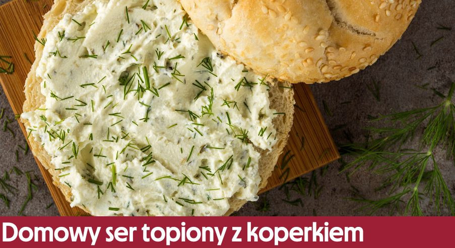 Domowy ser topiony z zielonym koperkiem – propozycja na kanapki!