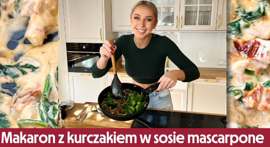 Przepis na makaron z kurczakiem w sosie mascarpone