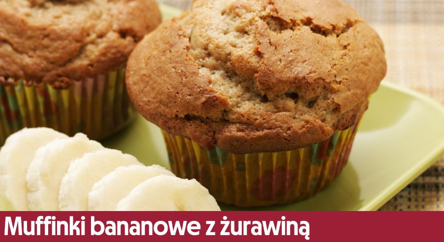 Muffinki bananowe z żurawiną – na przyjęcie i na lunch!